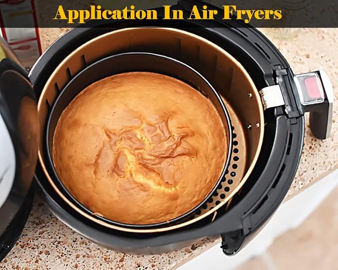 7 Inch Springform Pan 50 Pcs Parchment Paper Baking Mold Cake Cheesecakes | for Instant Pot 6, 8 Qt Pressure Cooker Leakproof Nonstick Removable Bottom Bakeware Pizza and Quiches Accessories Round - Image 8