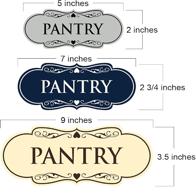 Designer Pantry Sign (Ivory/Dark Brown) - Medium - Image 2