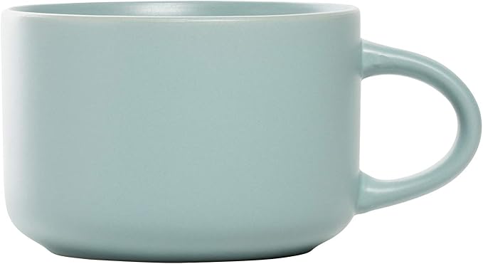 10 Strawberry Street Wazee Matte 4.75"/22 oz Oversized Mug, Set of 6, Mineral Blue - Image 5