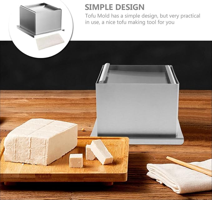 Reusable Stainless Steel Tofu Mold Pressing Tool with Cloth for DIY Cooking, Easy to Clean and Sturdy Tofu Presser Mold Suitable for Bean Curd and Food Preparation - Image 6