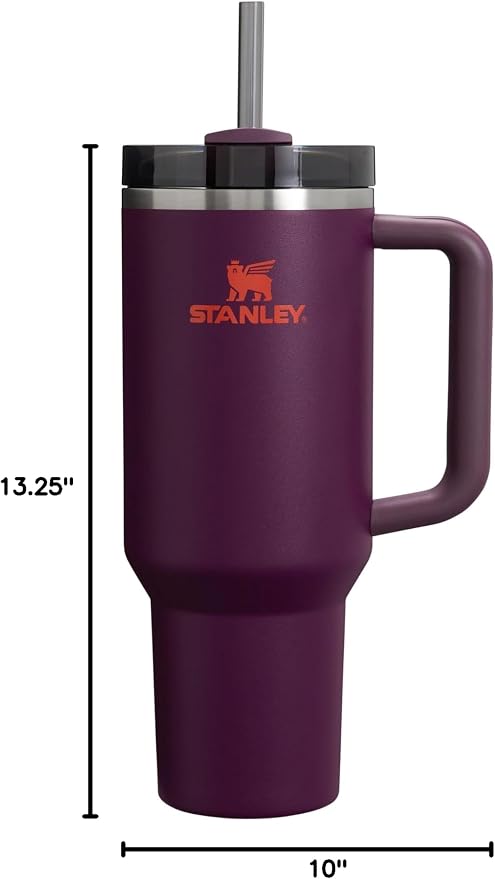 STANLEY Quencher H2.0 Flow State Tumbler, 40 oz, Plum | Handle and Straw | 3-Position Lid | Cup Holder Compatible for Travel | Insulated Stainless Steel Cup | BPA-Free - Image 10