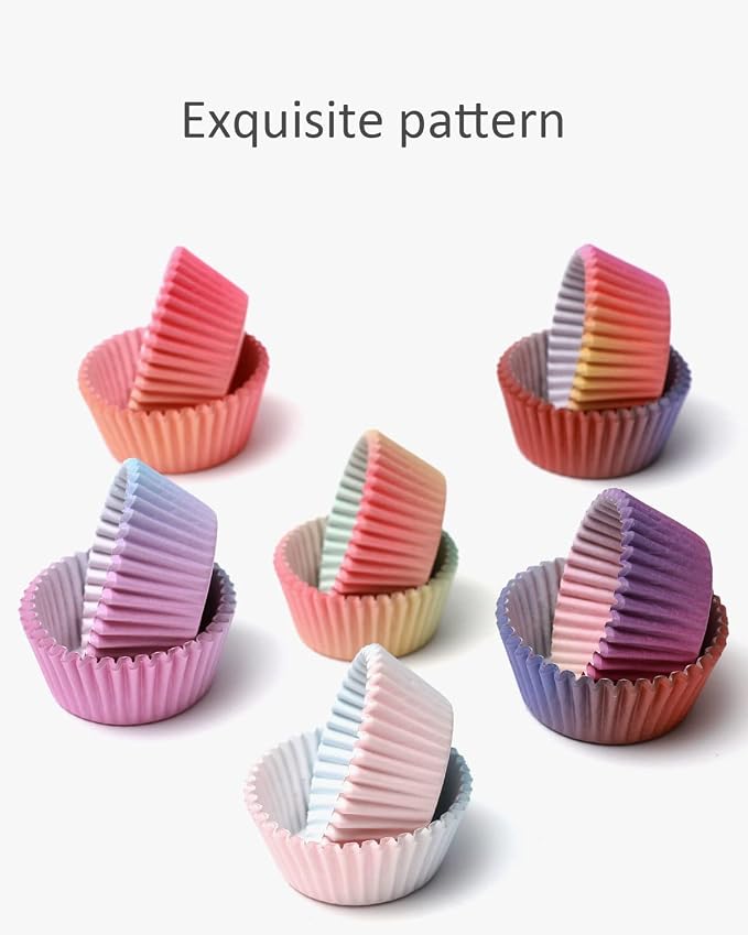 qiqee Gradient Cupcake Liners, 300 Count, Standard Size - Image 3