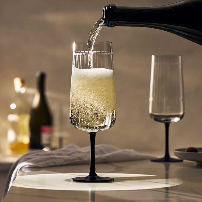 Zwiesel Glas Handmade Glamorous Crystal Glass, 11 Ounce Champagne (Set of 2), Clear - Image 4