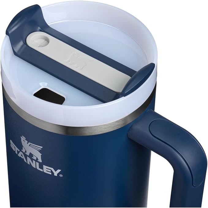 STANLEY Quencher H2.0 Flow State Tumbler, 40 oz, Dark Navy | Handle and Straw | 3-Position Lid | Cup Holder Compatible for Travel | Insulated Stainless Steel Cup | BPA-Free - Image 2