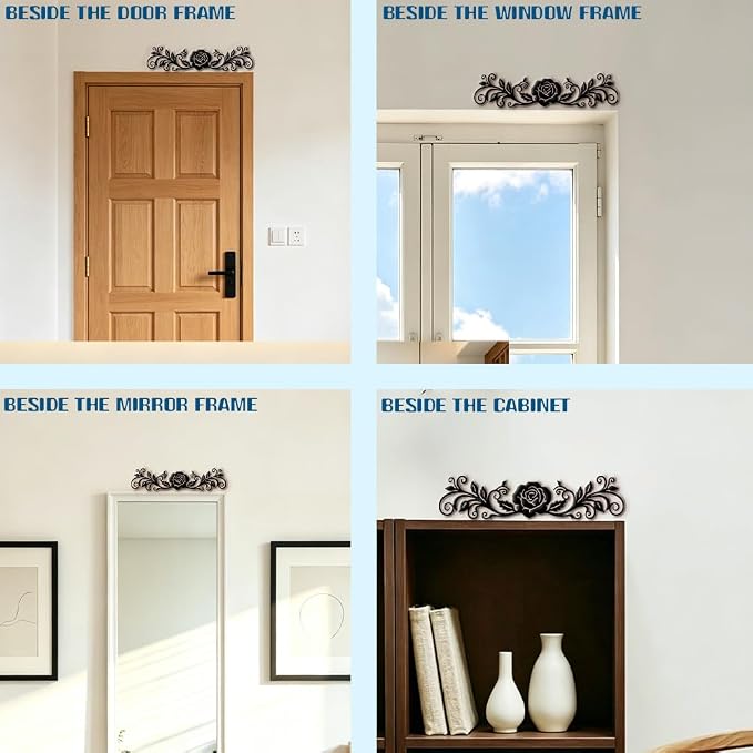 COMBLOOM Door Topper Sign Wall Art Decor, 11.8"x2.76" Metal Unique Hanging Above Door Frame Corner Accent for Home Living Room Front Door Hallway Bedroom Bathroom Entryway - Image 5