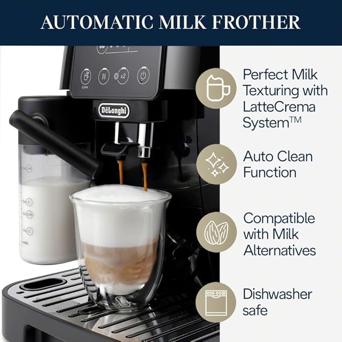 De'Longhi Magnifica Start Automatic Espresso Machine, Milk Frother, Black | #1 Worldwide Espresso Machine Maker, 5 One-Touch Recipes, Frother, Built-In Grinder, Easy to Clean - Image 5