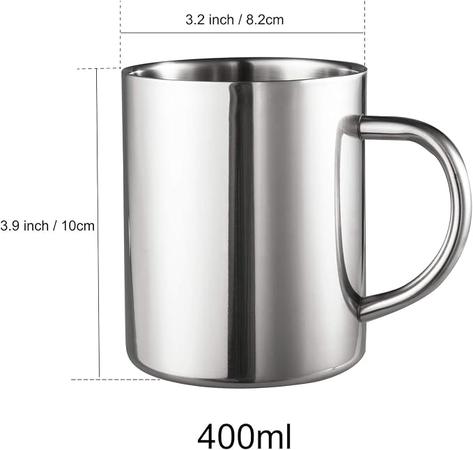 IMEEA Coffee Mug 13.5oz Double Wall Stainless Steel Cups, Set of 2 - Image 4