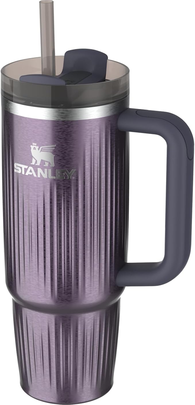STANLEY Quencher H2.0 Tumbler with Handle and Straw 30 oz | Flowstate 3-Position Lid | Cup Holder Compatible for Travel | Insulated Stainless Steel Cup | BPA-Free | Fluted Wisteria Shine - Image 2