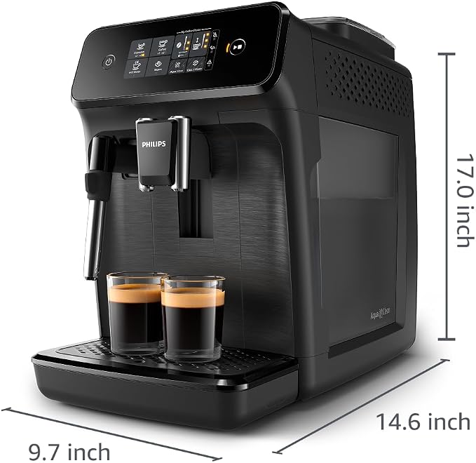 Philips 1200 Series Fully Automatic Espresso Machine, Classic Milk Frother, 2 Coffee Varieties, Intuitive Touch Display, 100% Ceramic Grinder, AquaClean Filter, Aroma Seal, Black (EP1220/04) | Classic Milk Frother, 2 Coffee Varieties, Intuitive Touch D... - Image 10