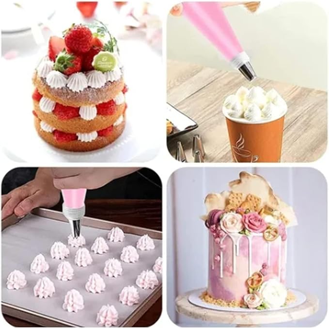 83 Pieces Icing Tips Set,Stainless Steel Baking Tips,Cake Decorating Supplies Kit with Numbered Nozzle Pastry Bags Frosting Piping Kit for Professional Cake Decorating