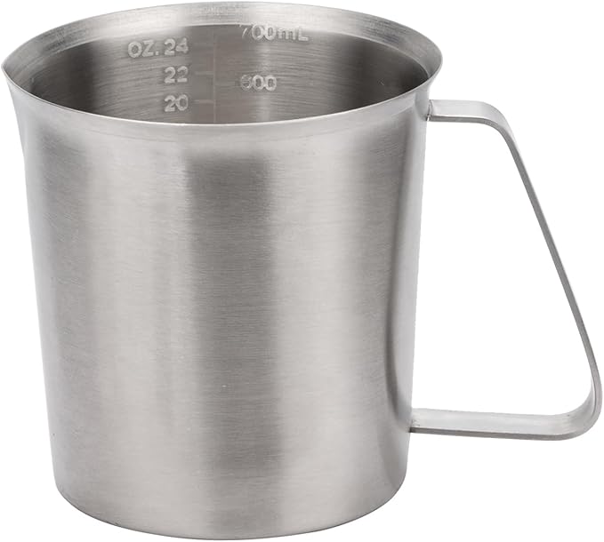 Stainless Steel Measuring Cup 3 Cup Capacity, Unbreakable Metal Measuring Cup with Handle, 2 Marking Including ML/Ounce Scale, Ideal for Liquid Measuring Cups, Kitchen Tools for Baking and Cooking