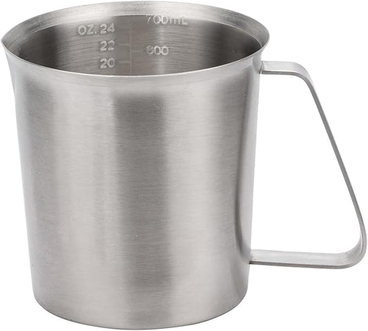 Stainless Steel Measuring Cup 3 Cup Capacity, Unbreakable Metal Measuring Cup with Handle, 2 Marking Including ML/Ounce Scale, Ideal for Liquid Measuring Cups, Kitchen Tools for Baking and Cooking