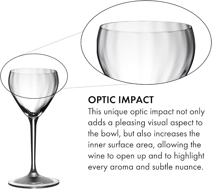 Riedel Nick & Nora Large Crystal Glasses, Drink Specific Glassware Machine-Made, Set of 2 | Drink Specific Glassware Machine-Made, Dishwasher safe - Image 2