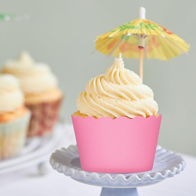 Whaline 120Pcs Valentine's Day Pink Paper Baking Cups Scalloped Edge Cupcake Wrappers Gradient Pink Cupcake Muffin Cases for Valentine Wedding Birthday Baby Shower, 3 Colors - Image 6