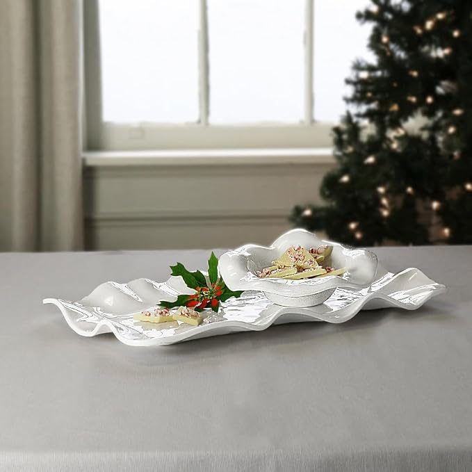 Beatriz Ball Havana Rectangular Long Platter, White - Image 4