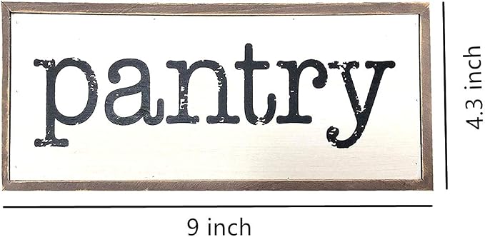 Pantry Rustic Wood Block Signs For Kitchen, Farmhouse Pantry Sign For Home Decor - Image 3