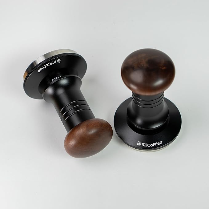 MiiCoffee Espresso Coffee Tamper 58.5mm, Level Coffee Tamper for 58mm Portafilter, Adjustable Depth Stainless Steel Ripple Base