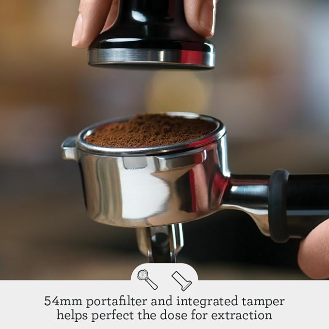 Breville BES880BTR Barista Touch Espresso Machine, Black Truffle | Pull barista-quality espresso shots, lattes and cappuccinos at home with semi-automatic coffee maker with built-in grinder - Image 5