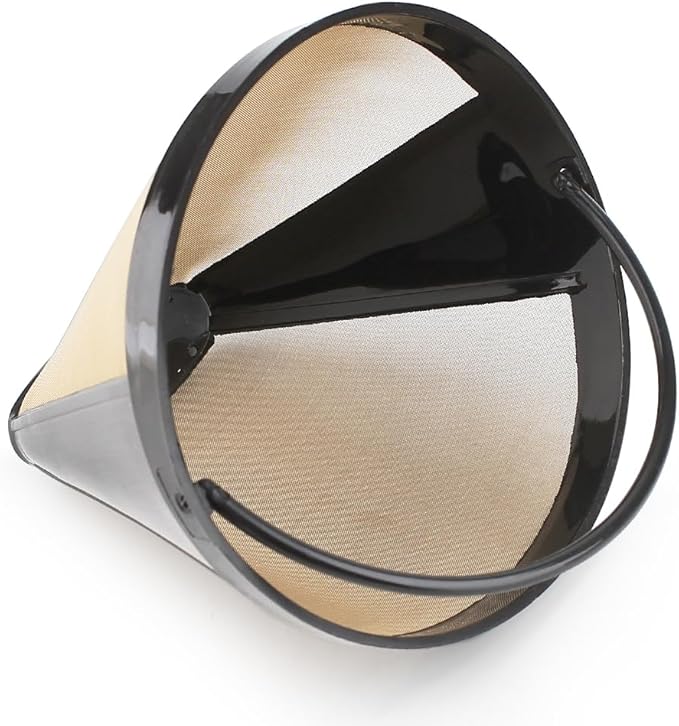 Anbige Replacement Parts Filter Basket and Gold Tone Permanent filter, Compatible with Cuisinart Coffee Maker DCC-1200