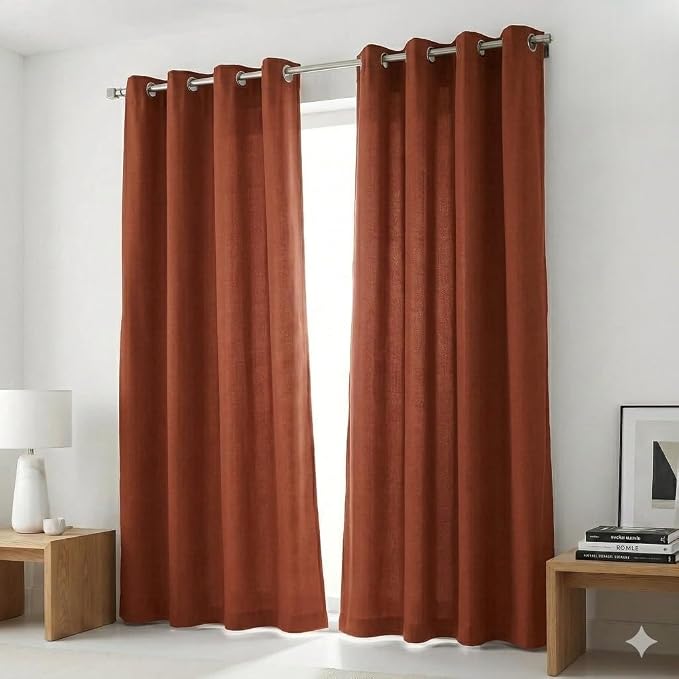 Urban Villa Cotton Grommet Curtains 52x96 (2 Panels) Orange by CottonTrends