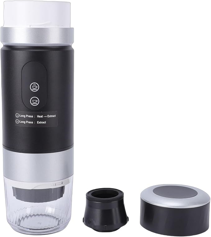 Sonew Portable Coffee Machine with 20 Bar Pressure – Handheld Maker for Camping, Travel & Office Use – Compatible with Ground Coffee & Capsules – Dual 7500mAh Rechargeable Batteries – - Image 4
