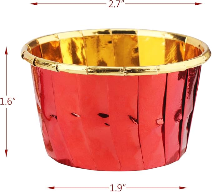 Cupcake Liner, Eusoar 50pcs 3.5 Ounce Disposable Pudding Holders, Muffin Liners, Aluminum Foil Baking Cups, Muffin Baking Cups, Foil Ramekins, Muffin Pan, Cupcake Wrappers, Cupcake Ramekin Holder Cups - Image 3