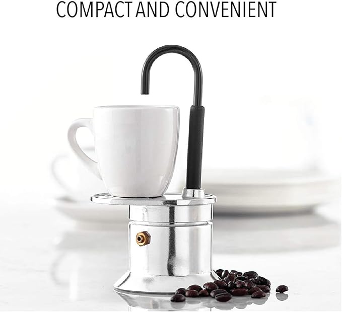 Aluminum Alloy Stovetop Coffee Maker 50ML Single Cup Brewer Lightweight Espresso Machine For Camping Travel Outdoor Kitchen Use - Image 5