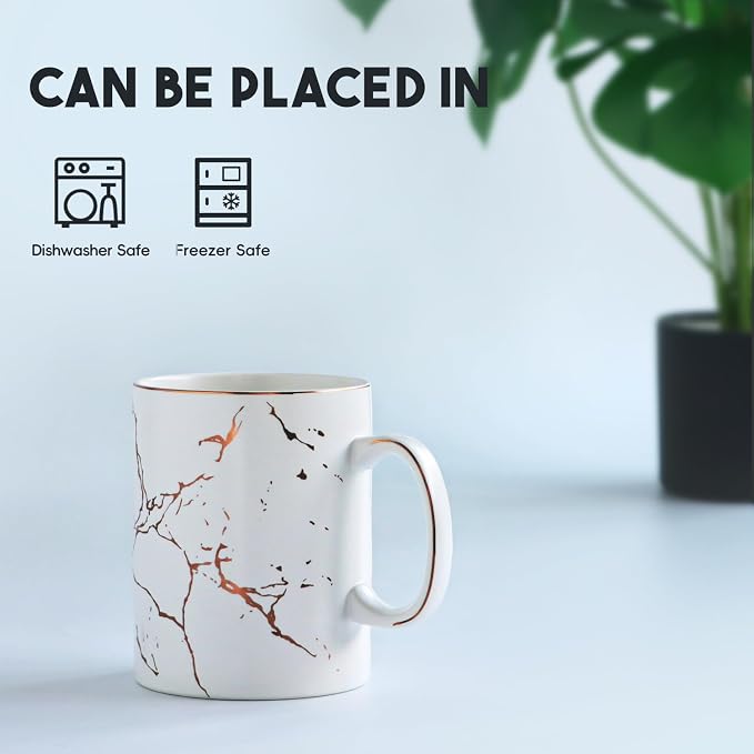 harebe 24 OZ Ceramic Extra Large White Coffee Mug with Handle,Oversized Hot Tall Latte Mugs,Dishwasher Safe Big Capacity Giant Mug for Men Women - Image 3