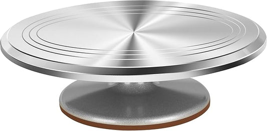 12-Inch Aluminum Alloy Rotating Cake Stand - Essential for Baking & Decorating