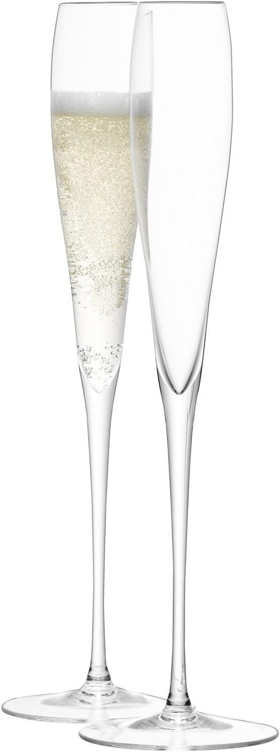 LSA WI17 Wine Grand Champagne Flute 3.5 fl oz/H12.5in Clear x 2 by LSA+International
