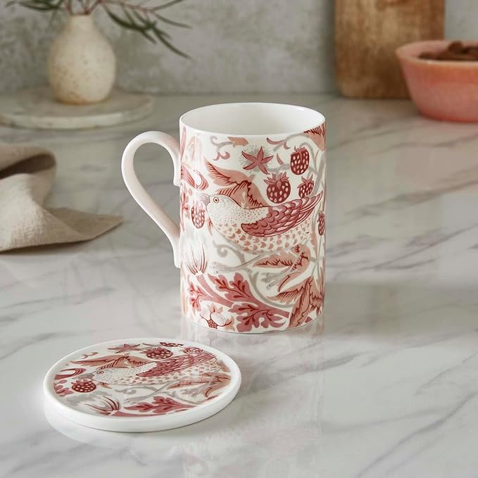 Spode Morris & Co Mug & Coaster Set, Madder - Image 6