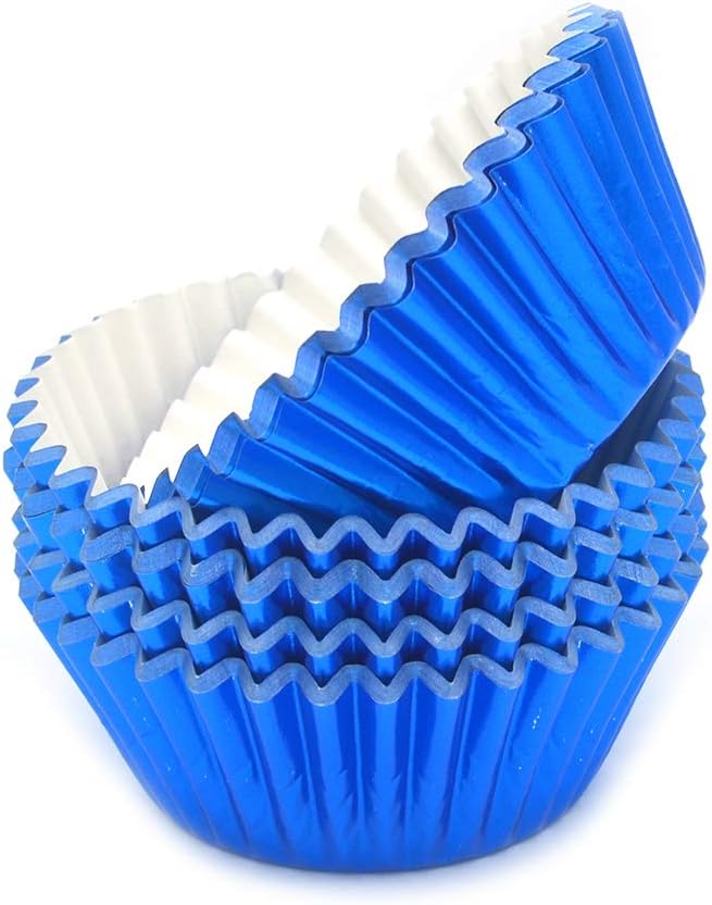 Standard Blue Foil Cupcake Liners Muffin Baking Cups for Party and More, 100-Count - Image 3