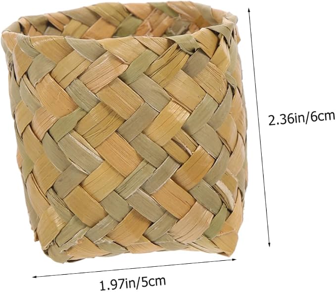 DOITOOL 8pcs Woven Storage Baskets for Organizing Natural Color Decorative Holders for Candy Snacks and Accessories Rustic Farmhouse Style for Home Decor and Packaging - Image 2