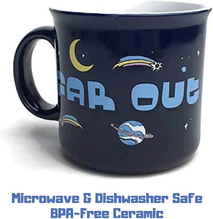 Silver Buffalo Disney Lilo and Stitch Space Surf, Ceramic Camper Mug, 20oz | Far, Out Surfing in, 0.59 Liters - Image 4