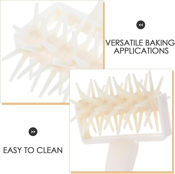 3pcs Plastic Dough Roller with Handle for Baking Pastry and Pizza Crust, Easy to Clean Bread Dough Pin Roller with Unique Design for Home Use and Professional Bakers - Image 3
