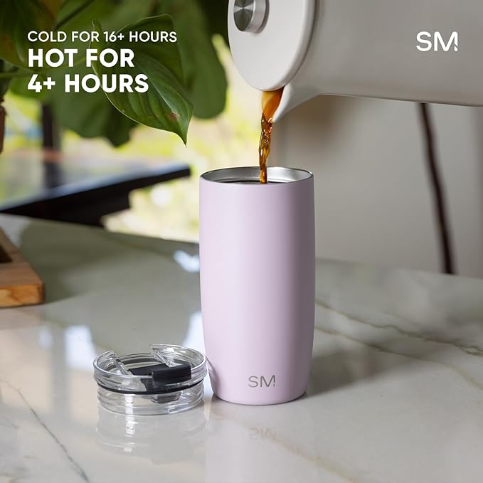 Simple Modern Travel Coffee Mug with Lid | 16oz | Green | Voyager Coffee Cup, Coffee Tumbler for Hot & Iced Drinks | Insulated Stainless Steel Travel Mug | Forest - Image 5