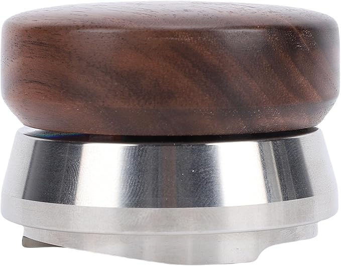 TOPINCN 53mm Coffee Distributor Tamper Leveler Tool with Stainless Steel Base Adjustable Coffee Grounds for Single Head Coffees Machine