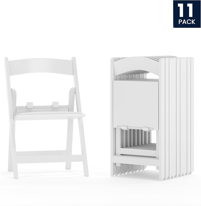Flash Furniture Hercules Series Kids Padded Folding Chairs for Children, Children's Event Seats with 264-lb. Static Weight Capacity, Set of 11, White | White Vinyl Padded Seat - Image 4