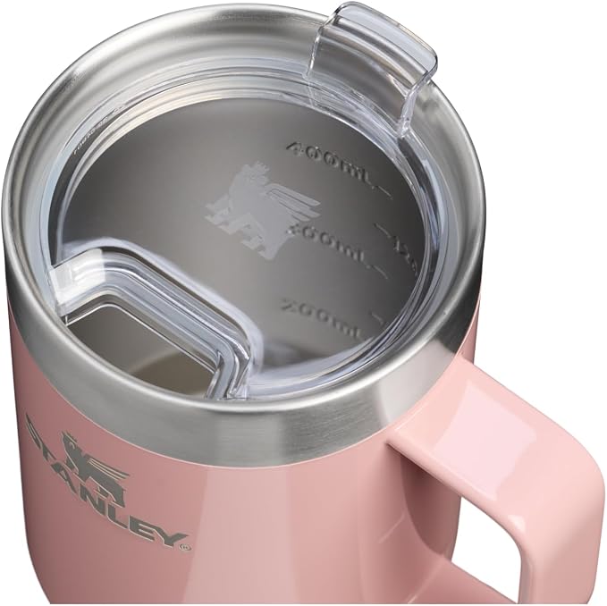 STANLEY The Everyday Suburban Mug | 16 oz | Drink Through Lid | Cup for Coffee, Tea and Drinks | Insulated Stainless Steel Coffee Mug | BPA-Free | Peach Rose Gloss - Image 2