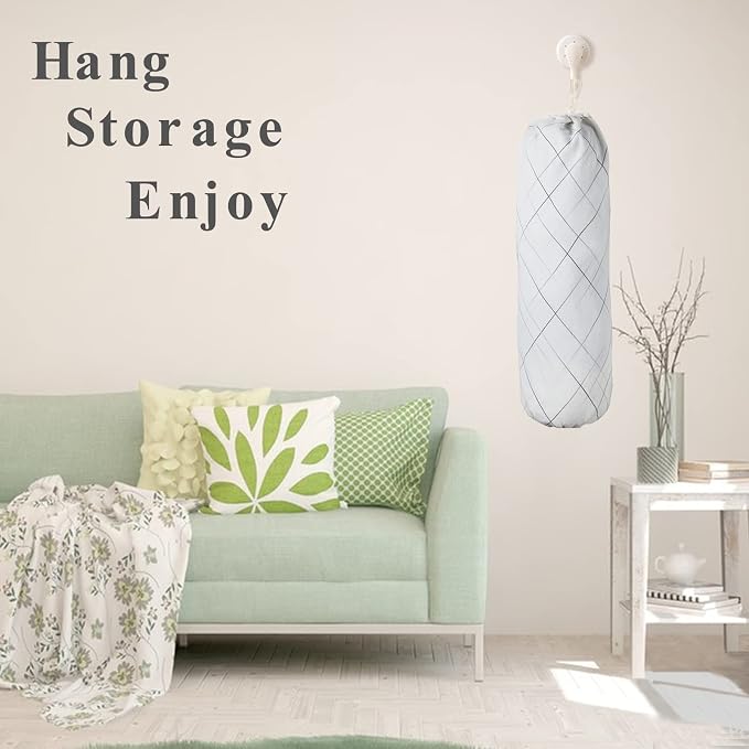 Plastic Bag Holder, Wall Mount Plastic Bag Organizer Dispenser, Heavy Duty Grocery Bag Storage Holder for Home Kitchen Camper - Image 6