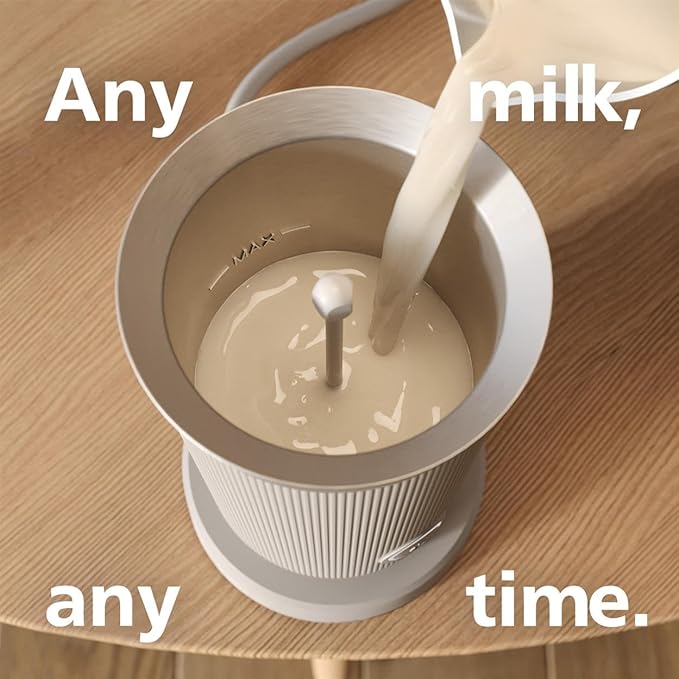 Philips Baristina Milk Frother - Foam milk perfectly​. Hot and Cold. Dairy and Non-Dairy. Easy to Clean. for Philips Baristina Espresso Machines. Milky White (BAR311/00) - Image 4