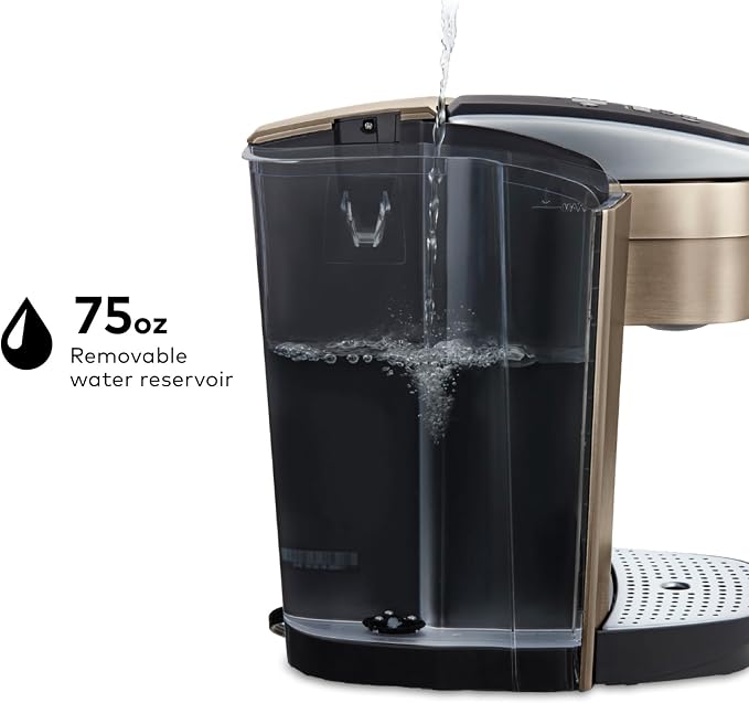 Keurig K-Elite Single Serve K-Cup Pod Coffee Maker, with Strength and Temperature Control, Iced Coffee Capability, 8 to 12oz Brew Size, Programmable, Brushed Gold - Image 8