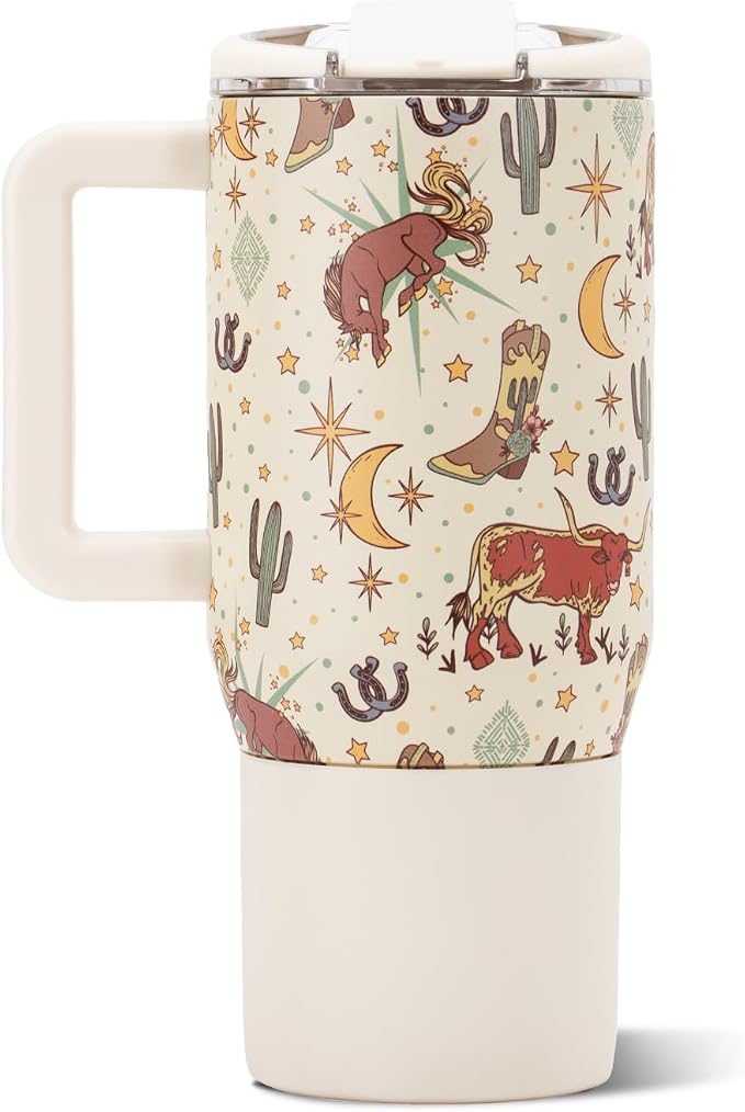 HydroJug Coffee Traveler 20oz Ceramic-Lined Mug with Handle, Rodeo - Image 2