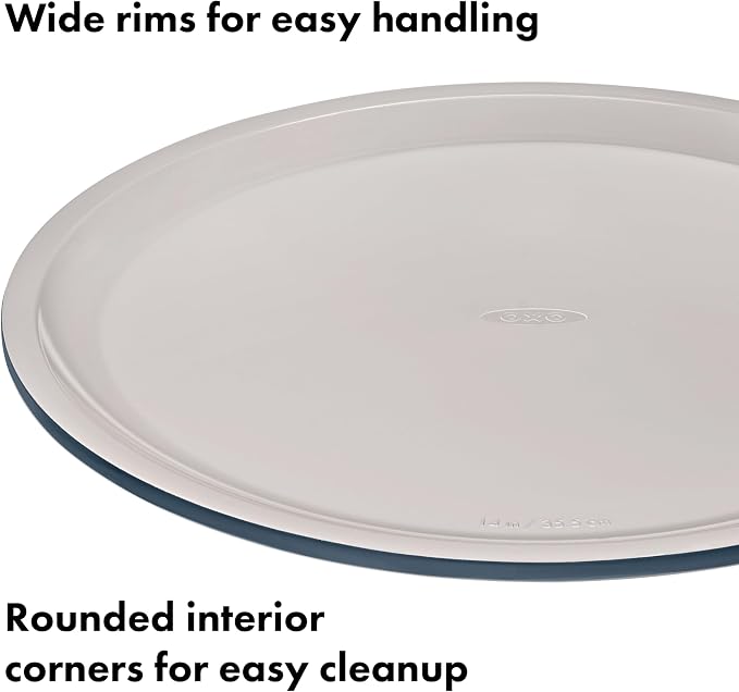OXO Good Grips Non-Stick Pro Ceramic Coated Metal Bakeware 15” Pizza Pan – Storm Blue - Image 5