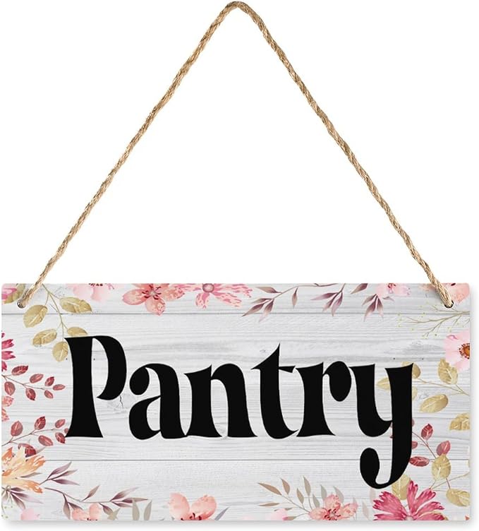 12X6 Inch Large Pantry Farmhouse Decor Sign - Home Storage Themed Art, Gift for Home Organizers & Cooks by Unknown