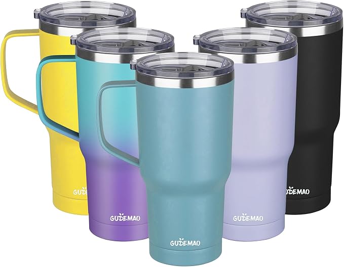 20 oz Insulated Coffee Mug with Ceramic Coating, Stainless Steel Travel Mug Tumbler with Handle Lid and Straw, Double Wall Leak-Proof Coffee Travel Mug Keeps Drink Hot and Cold (Lake Green) - Image 8