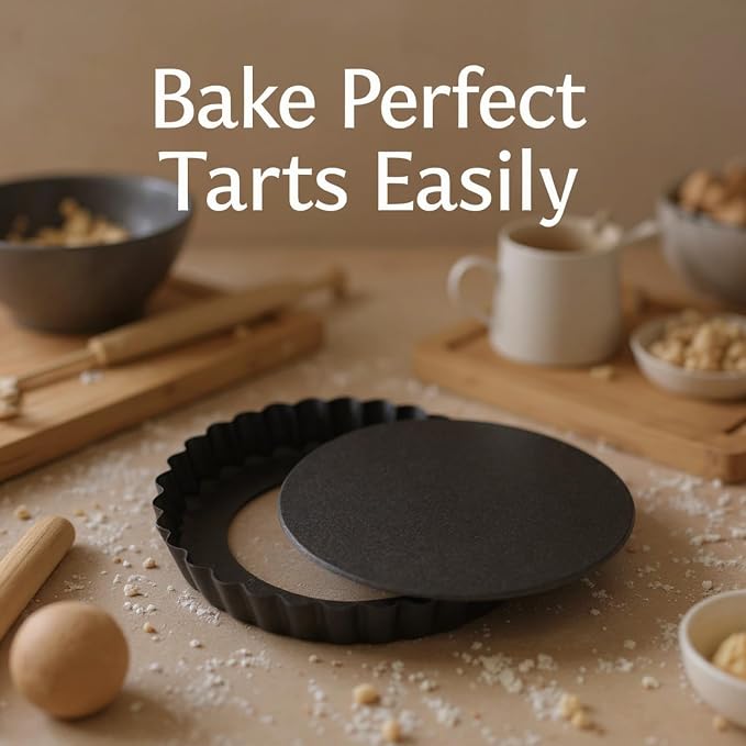 6 Pcs Mini Tart Pans with Removable Bottom, 3.9 in Egg Tart Molds Set, Carbon Steel Quiche Pans, Fluted Design for Baking Tart, Pie and Quiche, for Home Baking - Image 4