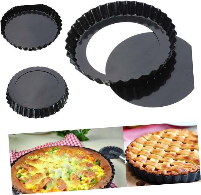 HEALLILY 2pcs Non-stick Baking Pan and Cake Molds for Tart Pizza and Steak for Home Baking and Cooking - Image 3