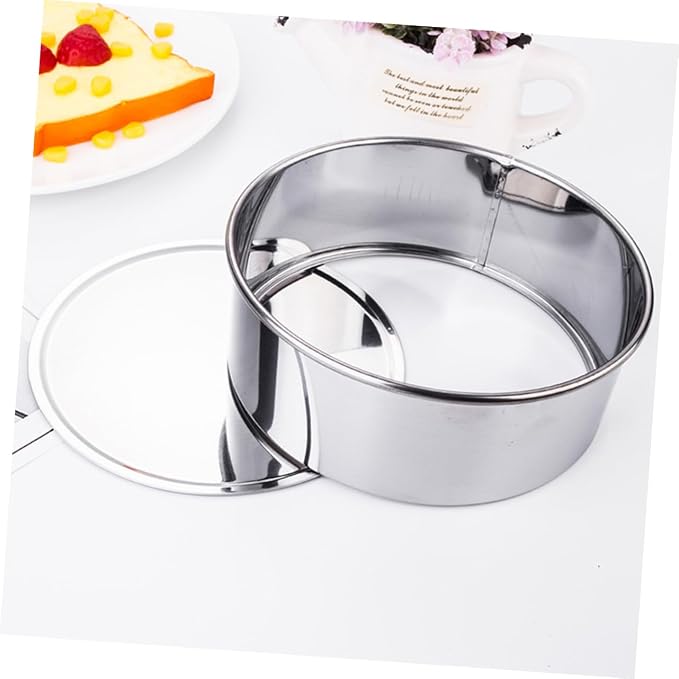 SHOWERORO 3pcs Stainless Steel Cake Mold Round Rectangle Molds for Baking Diy Chocolate Making Kitchen Bakeware for Home Use for Small Cakes Muffins - Image 2