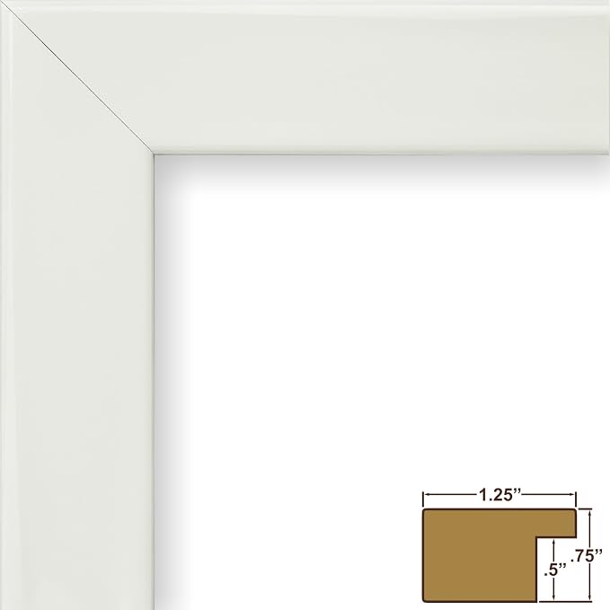 Craig Frames 24x36 White Picture Frame, Wall Decor for Art and Photos | A lightweight, shatter resistant acrylic front, made in the USA for a gallery display - Image 2